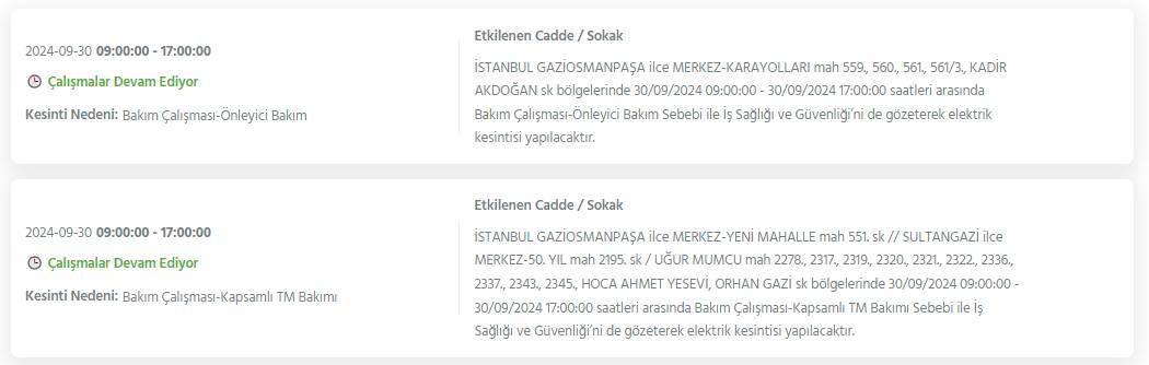 Bu geceden itibaren başlıyor! İstanbul'un 15 ilçesinde elektrikler kesiliyor 12